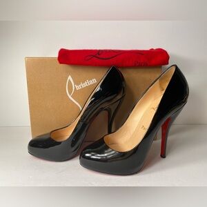 Christian Louboutin Feticha patent pumps heels black 37